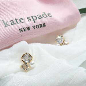 Kate Spade Victoria Clear Gold Cluster Stud Earrings | NEW